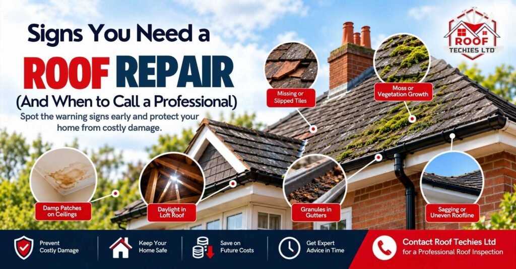 Signs You Need a Roof Repair – Roof Techies Ltd